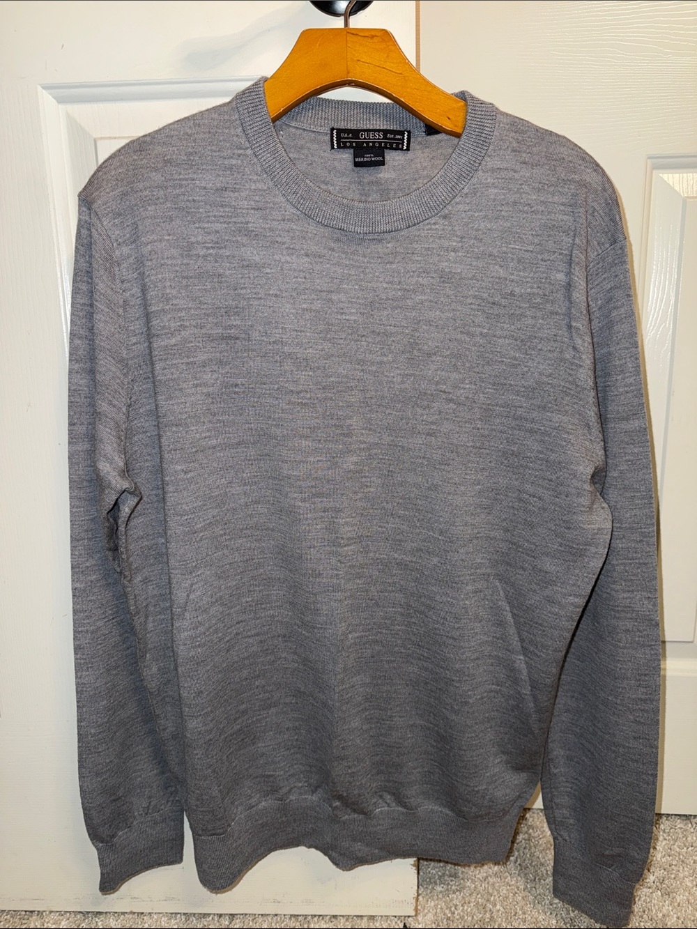 GUESS Men's Crewneck Sweater - Heather Gray
